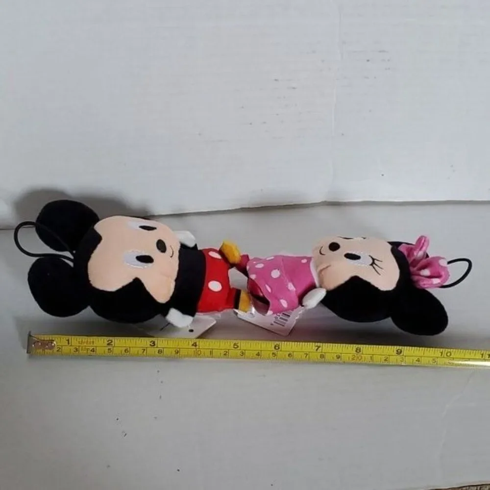 Disney Hallmark Ornaments Mickey Minnie Mouse Small Stars P'tites Plushy PLUSHIE